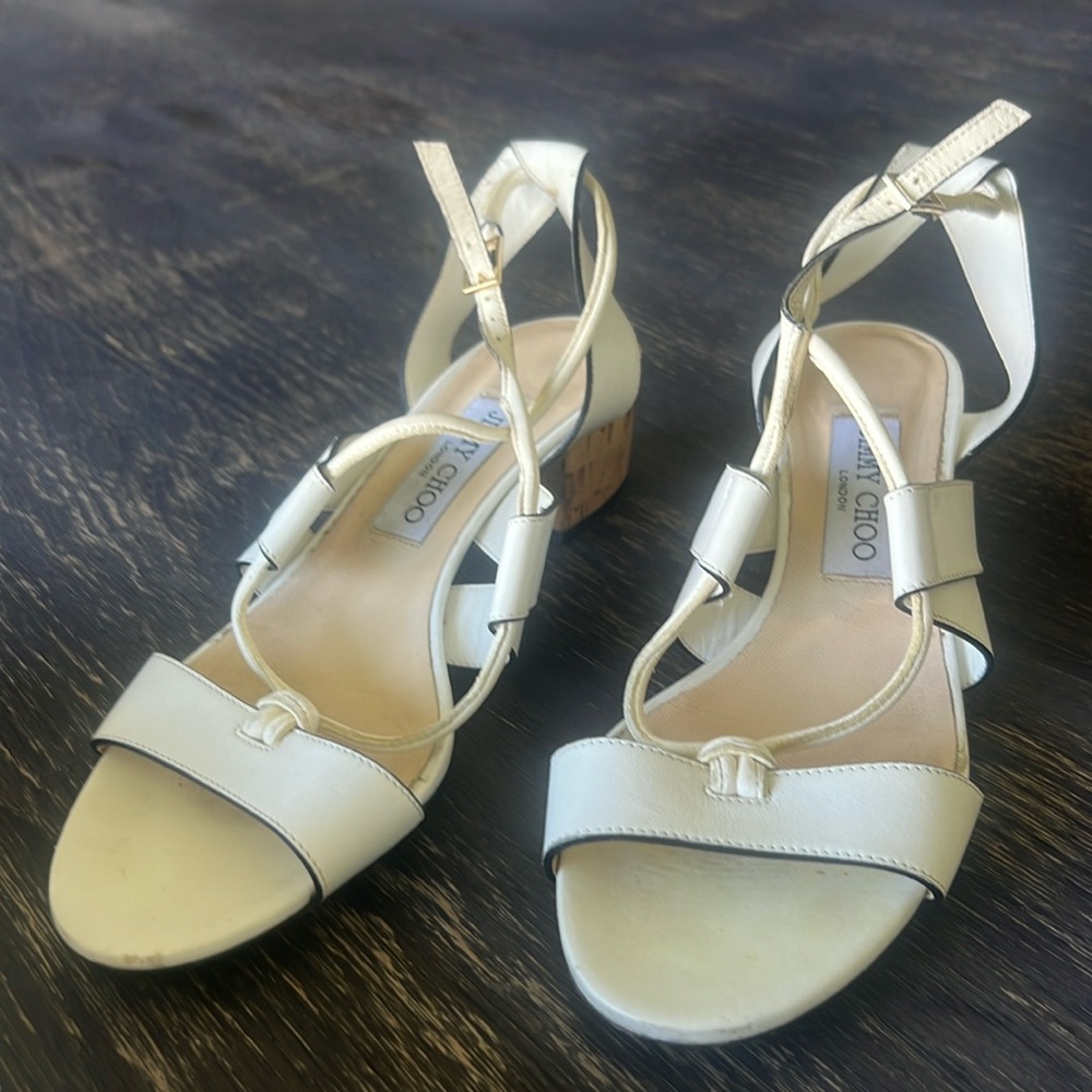 Jimmy Choo low heels, very comfortable.